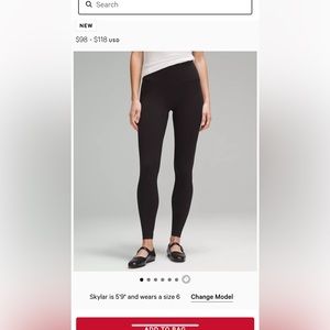 Align lululemon leggings (28 length)